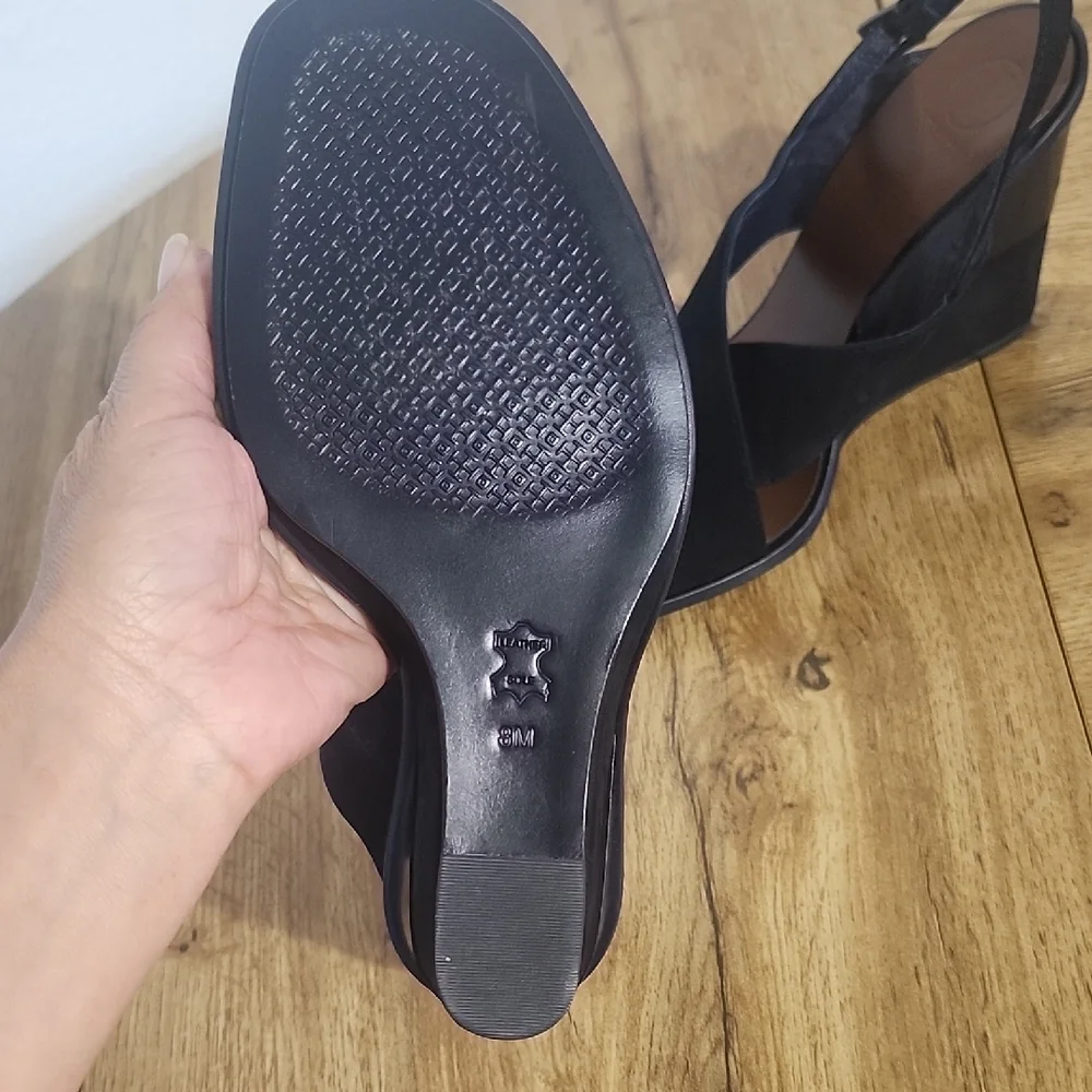 Tory Burch Plataforms Navy and Brown Women's Wedge Sandals